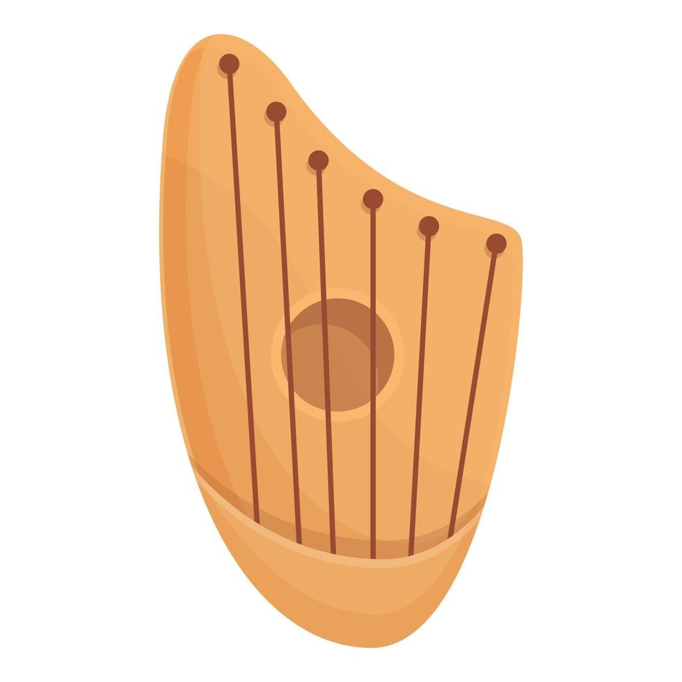 retro gusli Symbol Karikatur Vektor. Kantele Musik- vektor