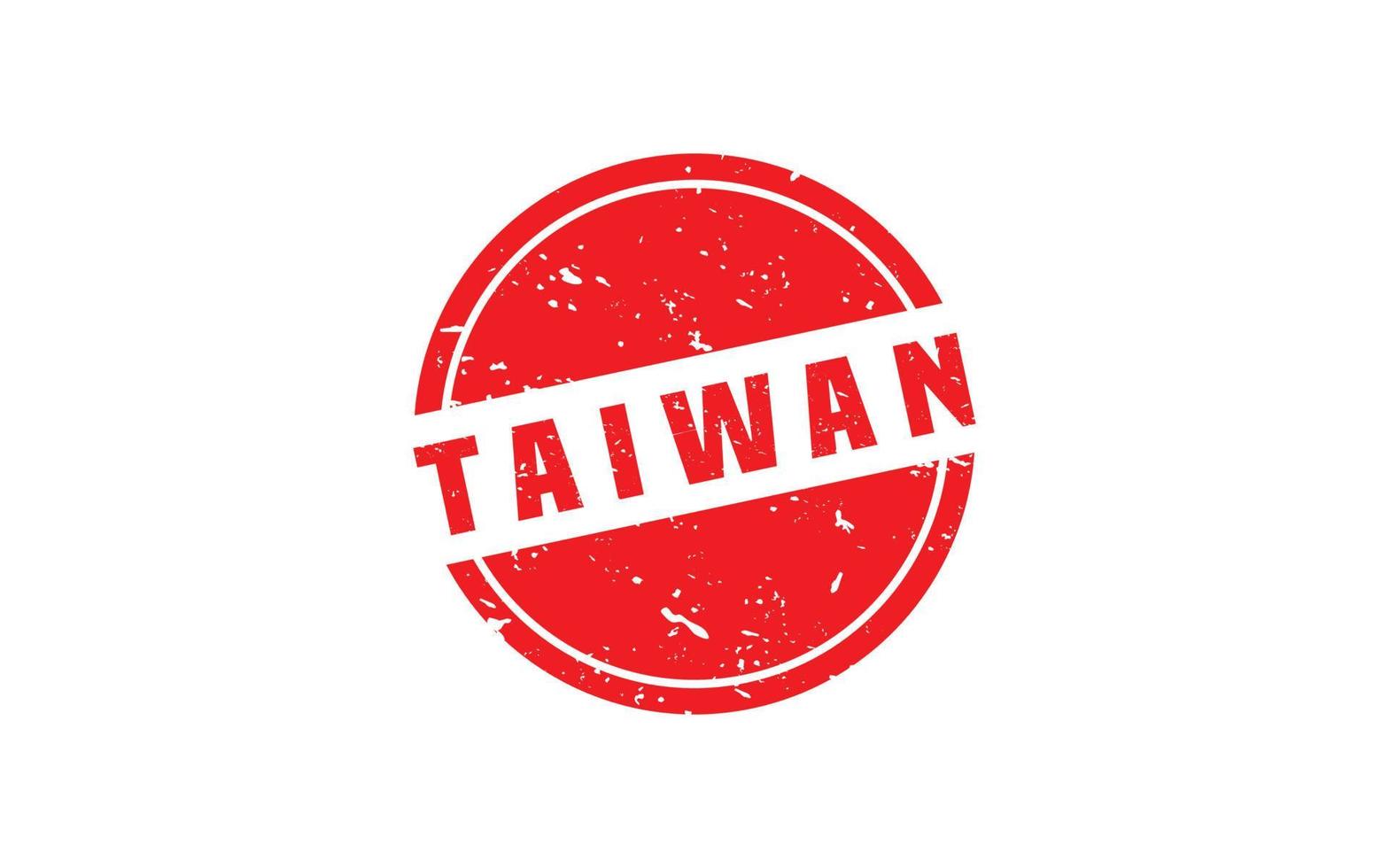 Taiwan Briefmarke Gummi mit Grunge Stil auf Weiß Hintergrund vektor