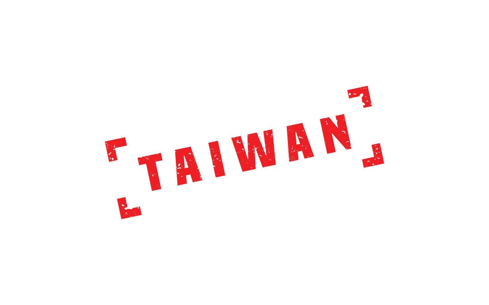 Taiwan Briefmarke Gummi mit Grunge Stil auf Weiß Hintergrund vektor