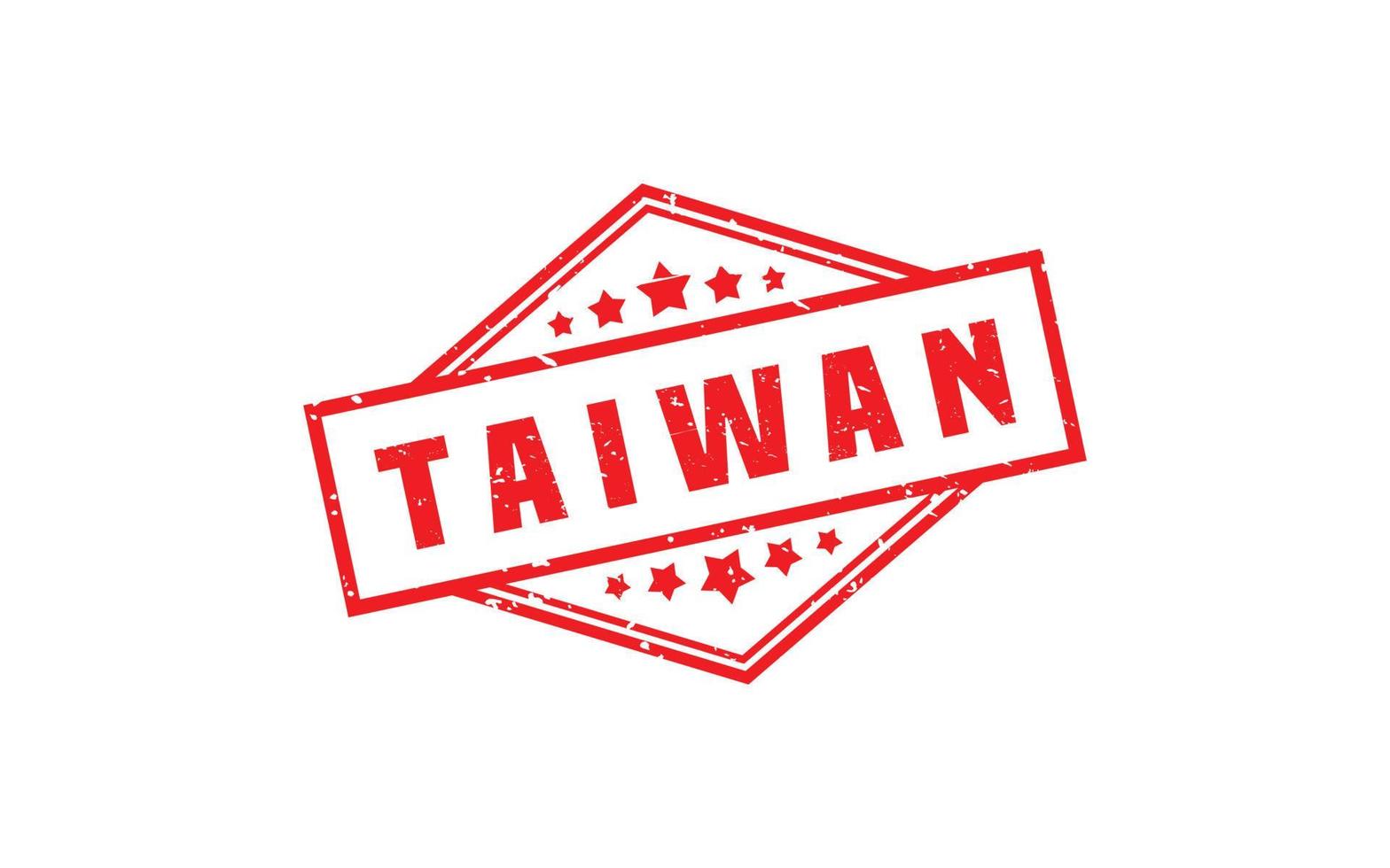 taiwan stämpel sudd med grunge stil på vit bakgrund vektor