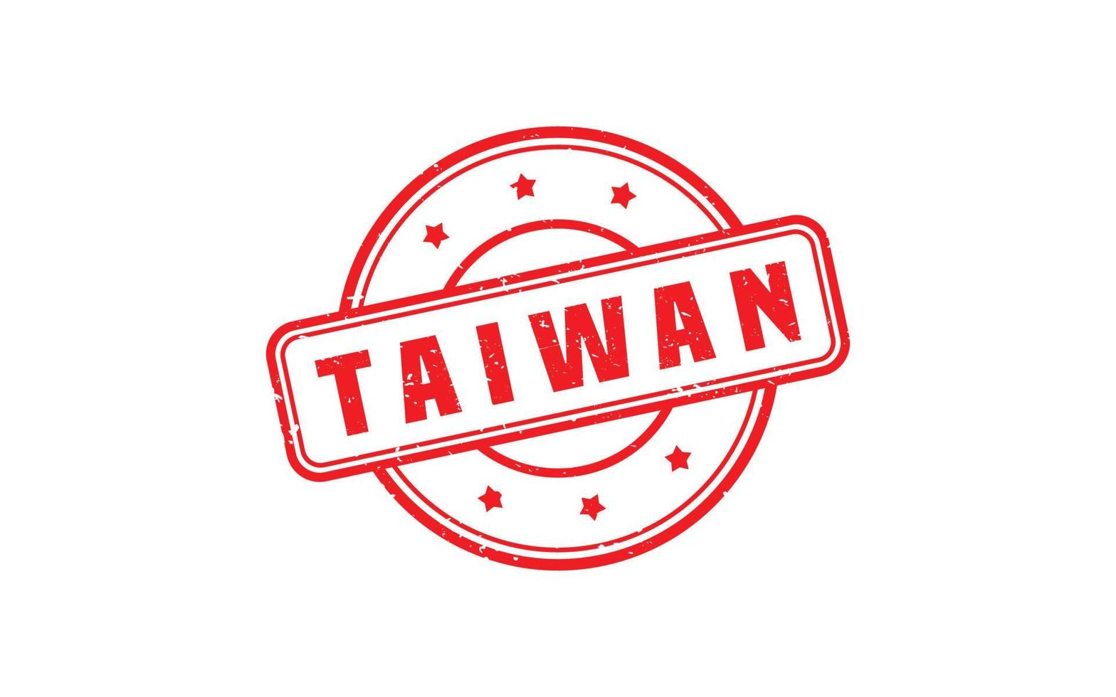 taiwan stämpel sudd med grunge stil på vit bakgrund vektor