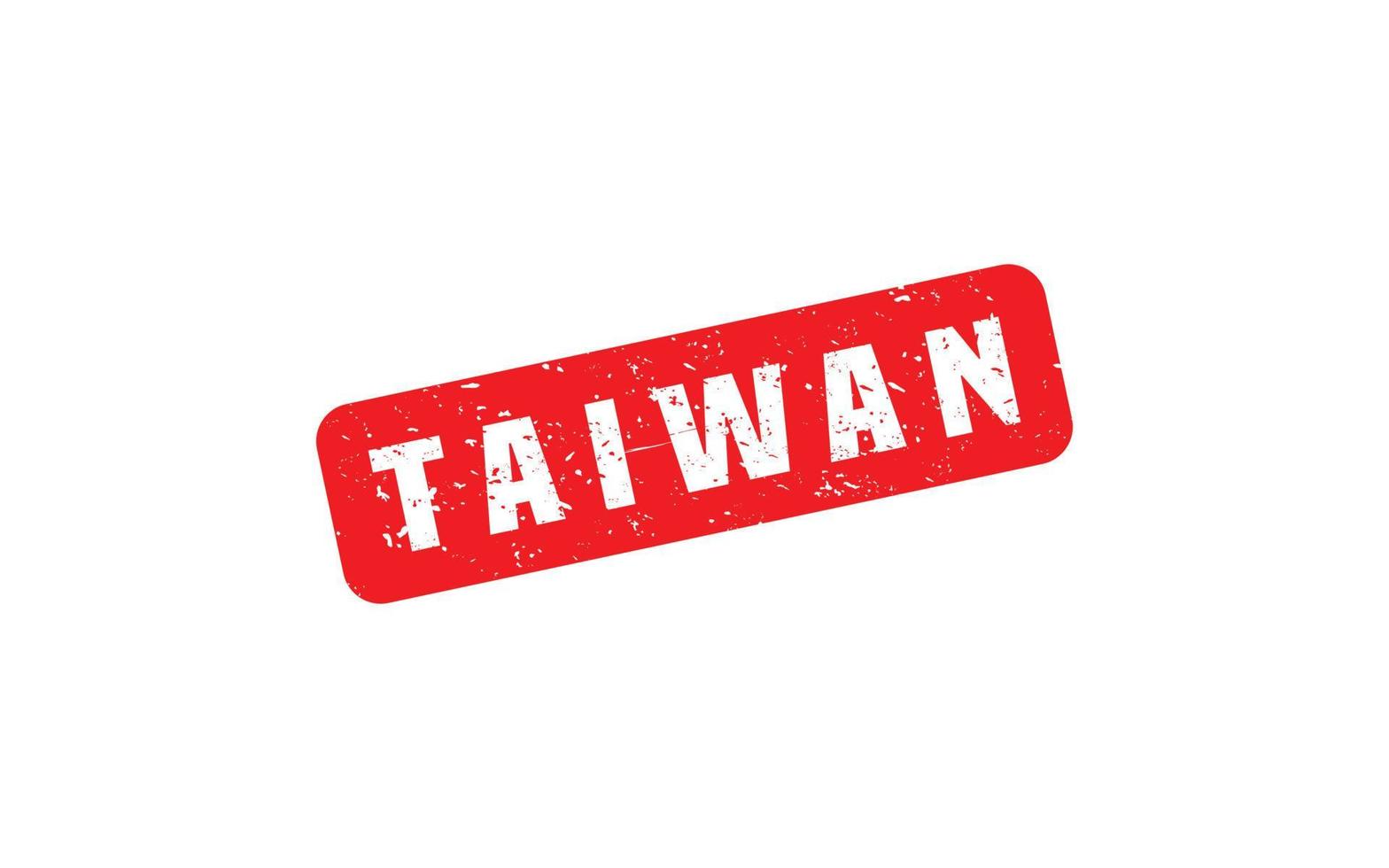 Taiwan Briefmarke Gummi mit Grunge Stil auf Weiß Hintergrund vektor