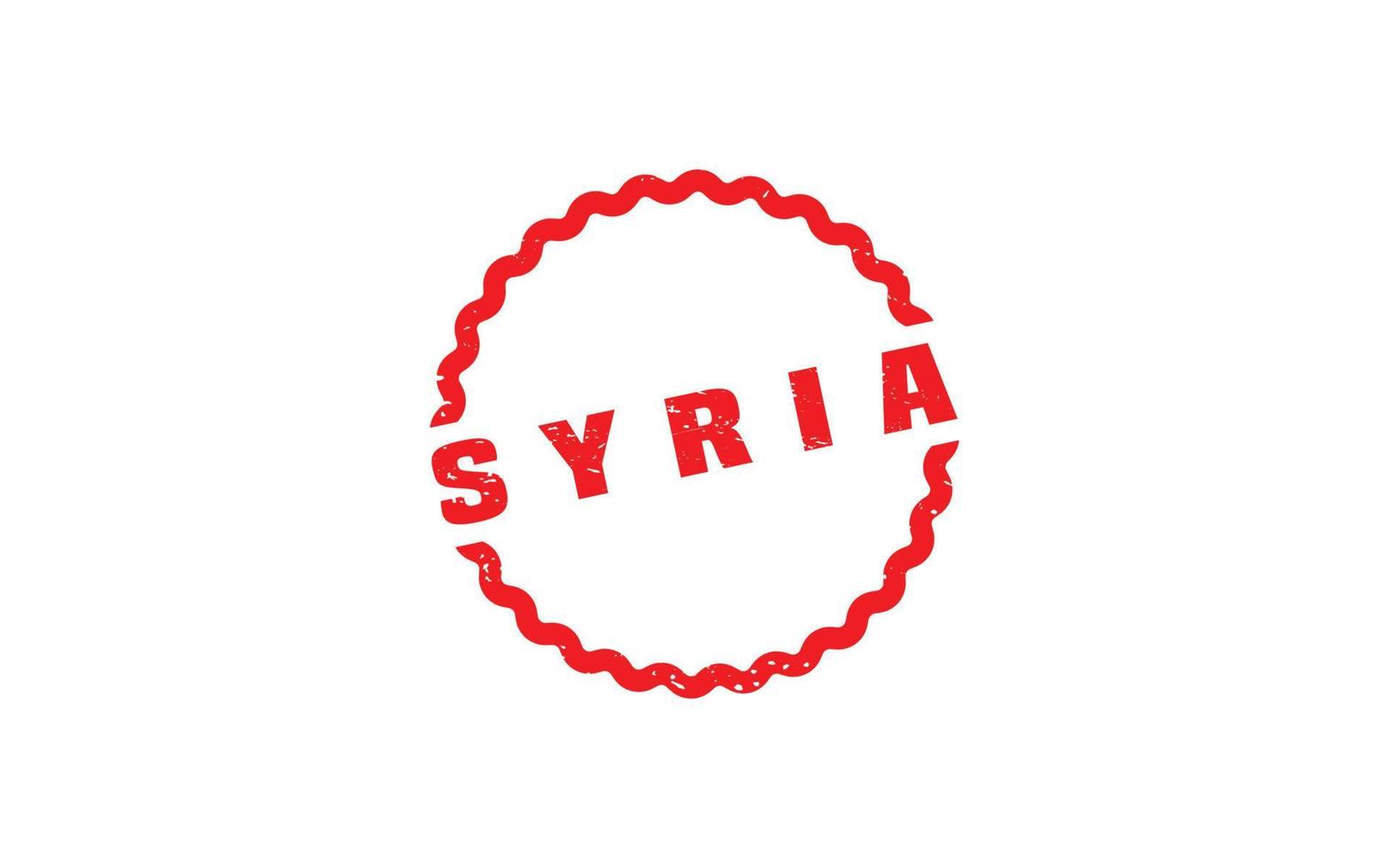 Syrien Briefmarke Gummi mit Grunge Stil auf Weiß Hintergrund vektor