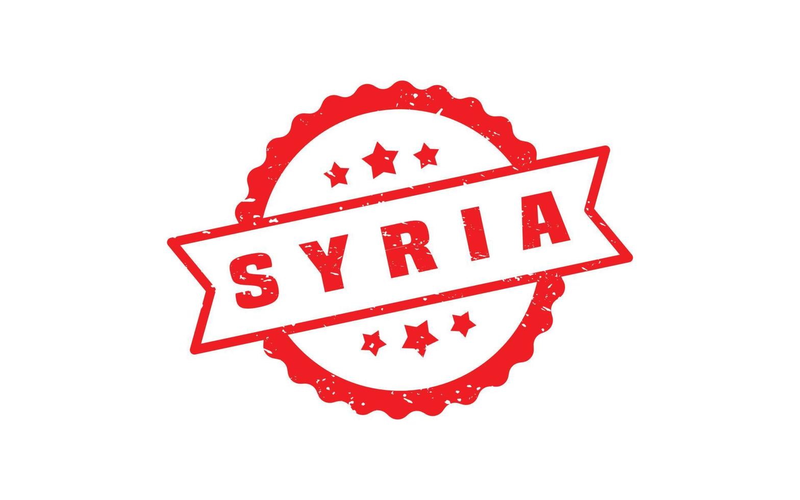 Syrien Briefmarke Gummi mit Grunge Stil auf Weiß Hintergrund vektor