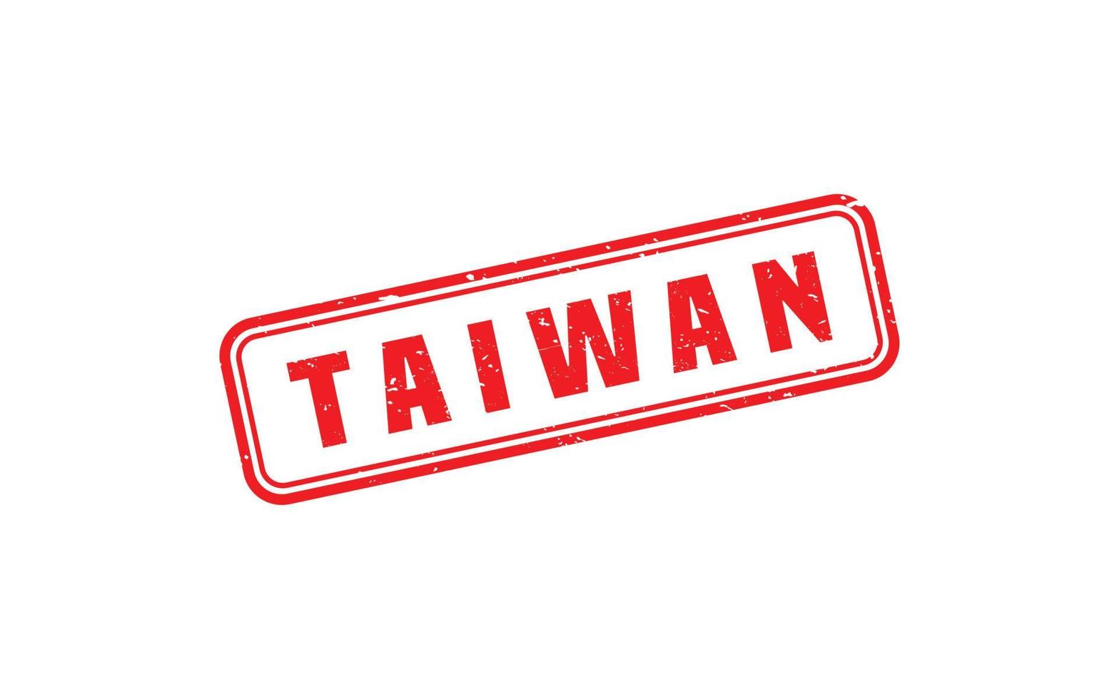 Taiwan Briefmarke Gummi mit Grunge Stil auf Weiß Hintergrund vektor