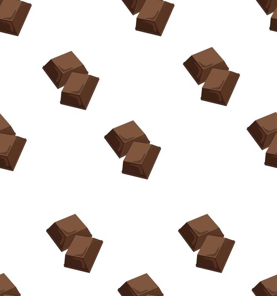 zweiteiliges nahtloses Muster der Milchschokolade vektor