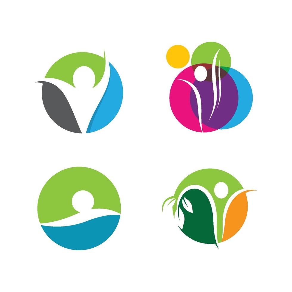 wellness logotyp bilder design vektor