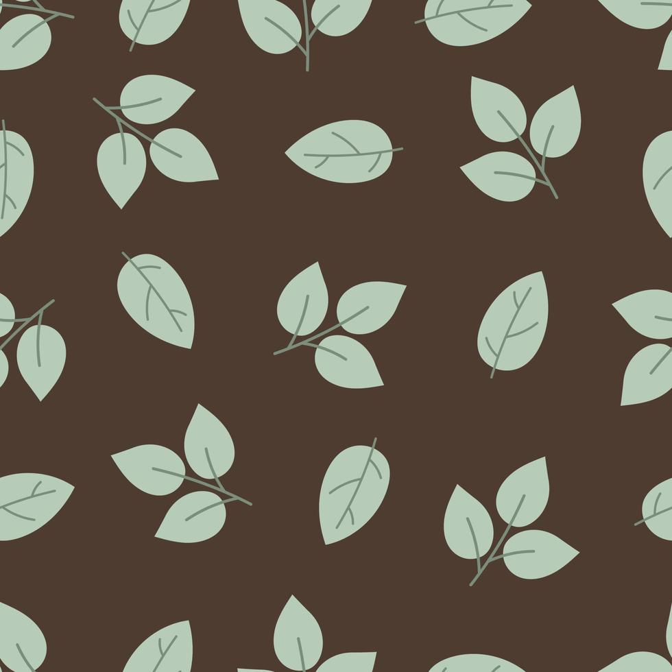 nahtlos Muster mit Blätter. Jahreszeit. Vektor eben Stil. Hand Zeichnung. Design zum Stoff, Textil, drucken, Verpackung