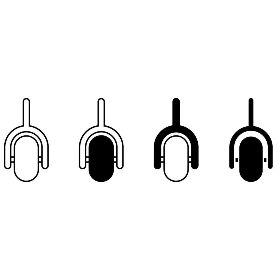 mikrofon vektor ikon uppsättning. audio illustration tecken samling. utsända symbol på vit bakgrund.