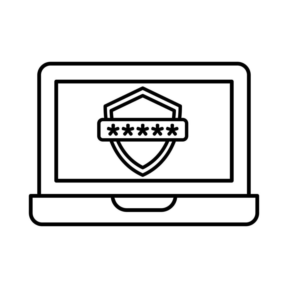 Schutz Symbol Vektor . Passwort Illustration Zeichen Sammlung. Cyber Sicherheit Symbol oder Logo.