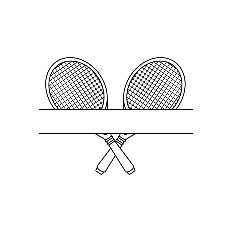 Tennis Symbol Vektor. Tennis Schläger Illustration unterzeichnen. Sport Symbol oder Logo. vektor