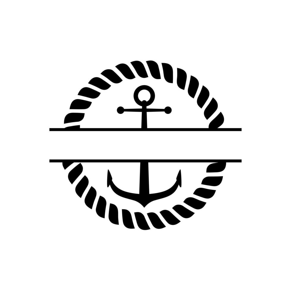 Anker Symbol Vektor Satz. Seefahrt Illustration Zeichen Sammlung. Matrose Symbol oder Logo.