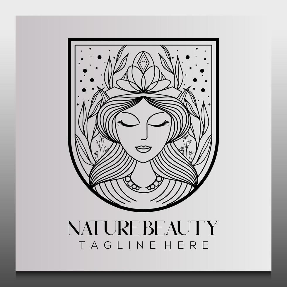 Prämie Vektor Natur Schönheit kreativ Logo Vorlage