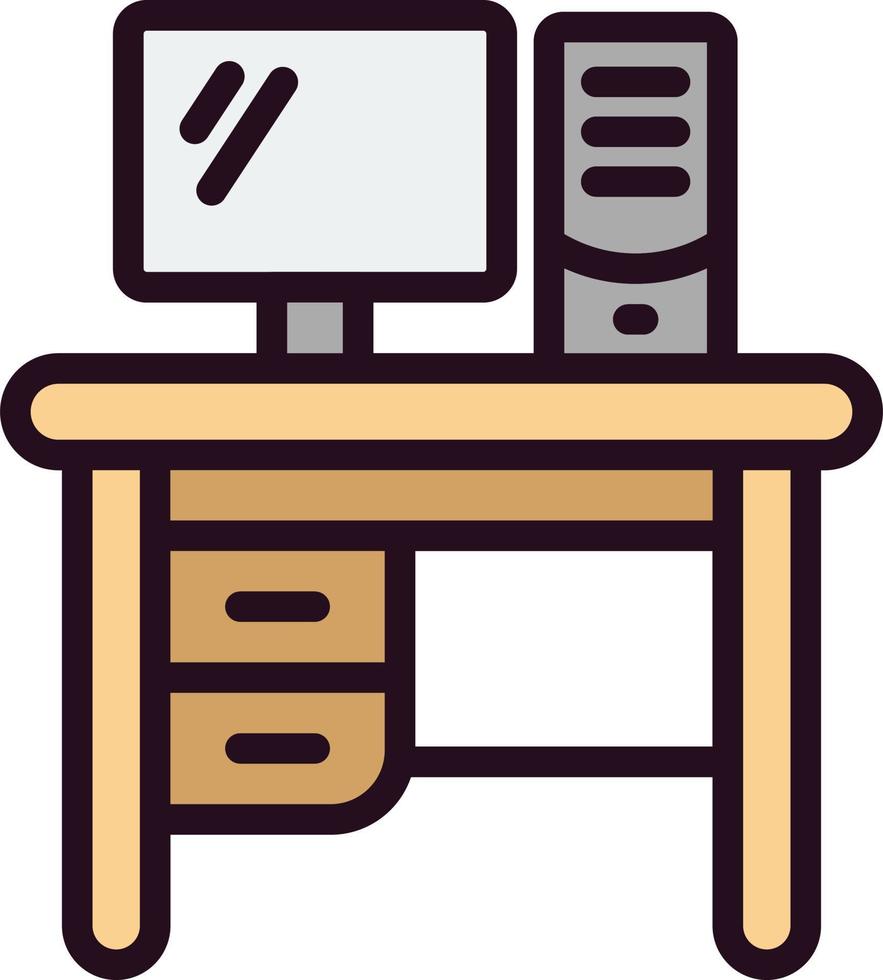 kontor tabell vektor ikon