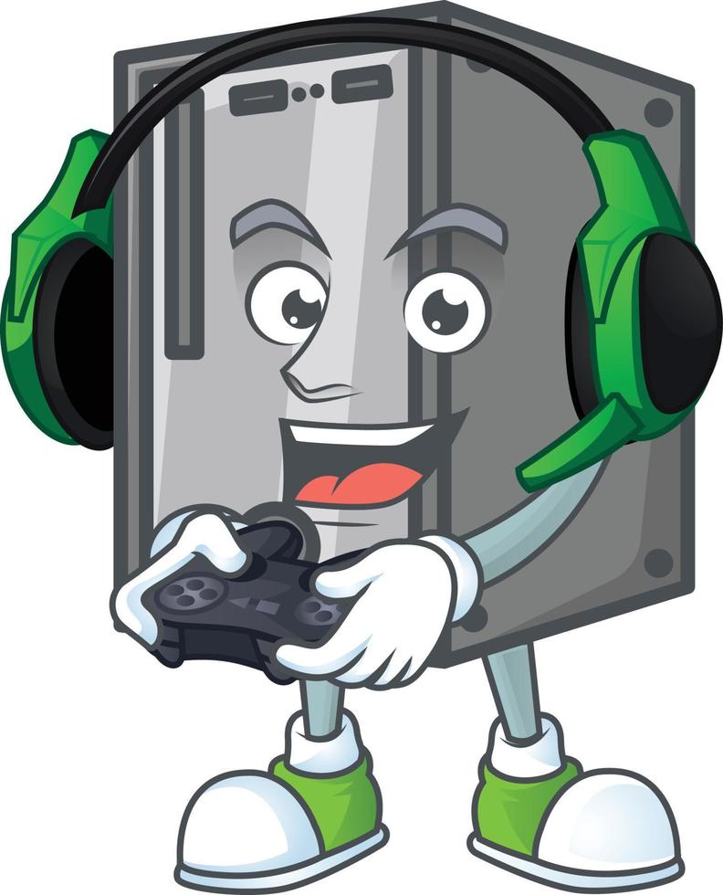 cpu maskot ikon design vektor