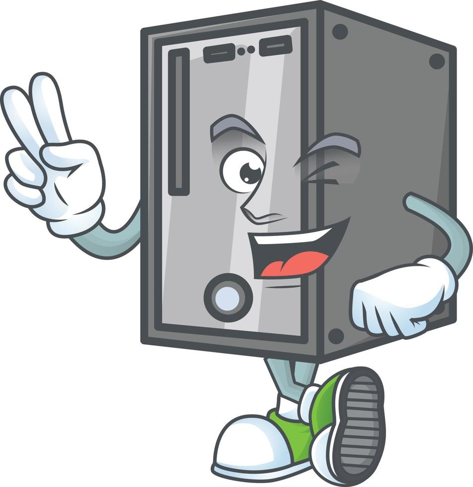 cpu maskot ikon design vektor