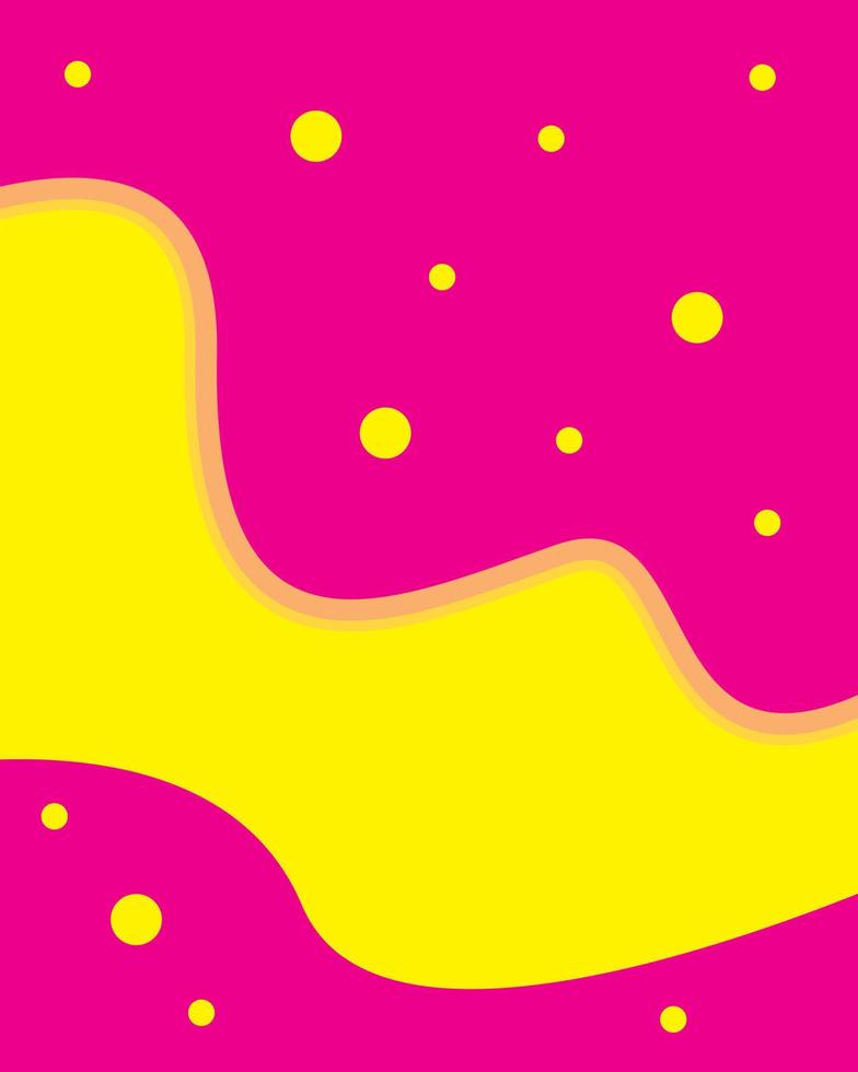 Rosa und Gelb Hintergrund mit Polka Punkte vektor