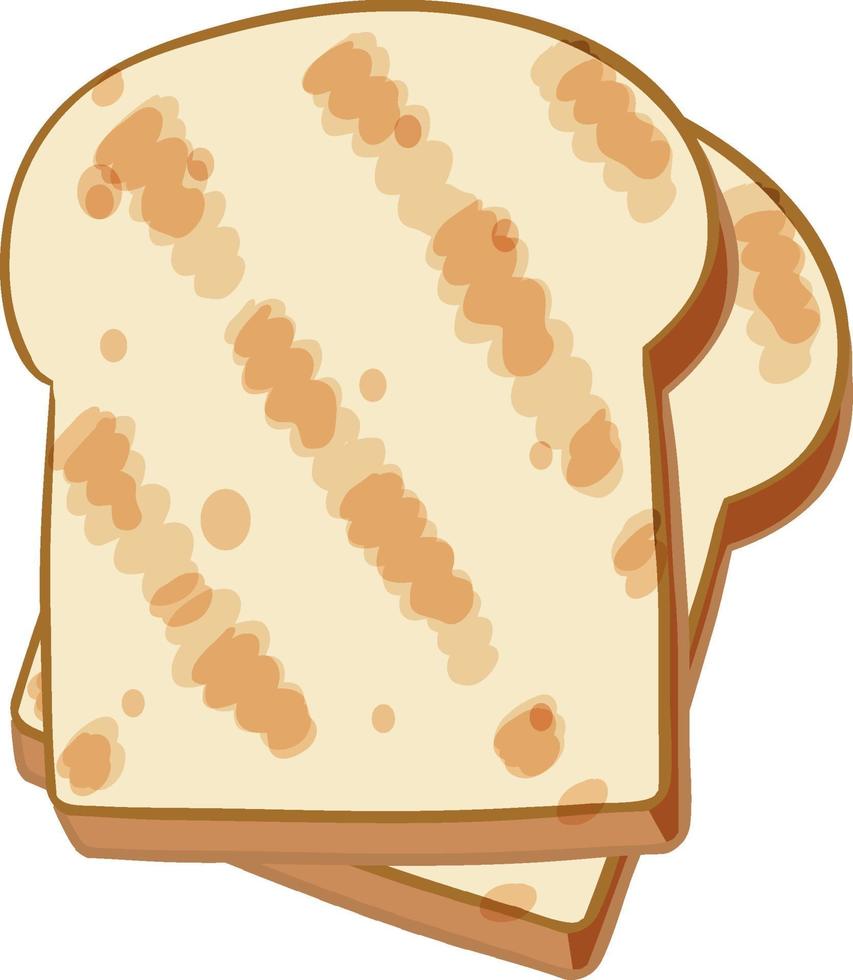 einfacher Toast auf weißem Hintergrund vektor