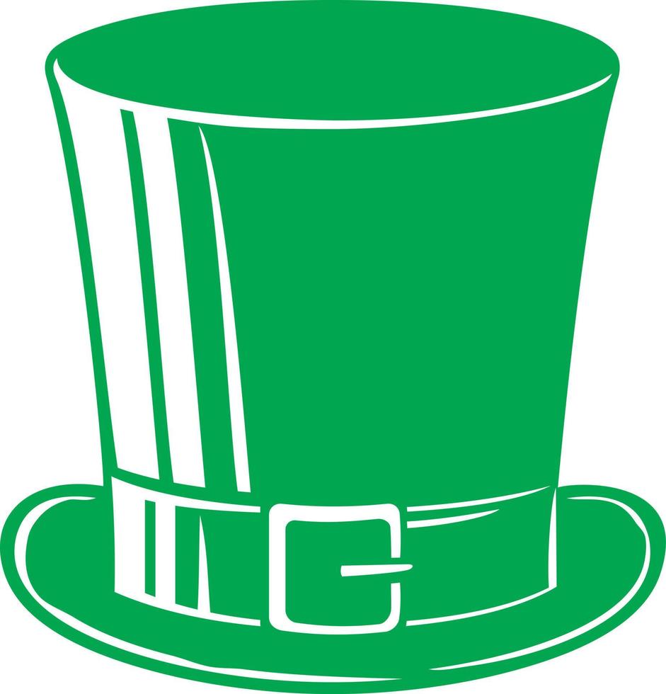 pyssling grön topp hatt. st. patric'k dag design. vektor illustration.