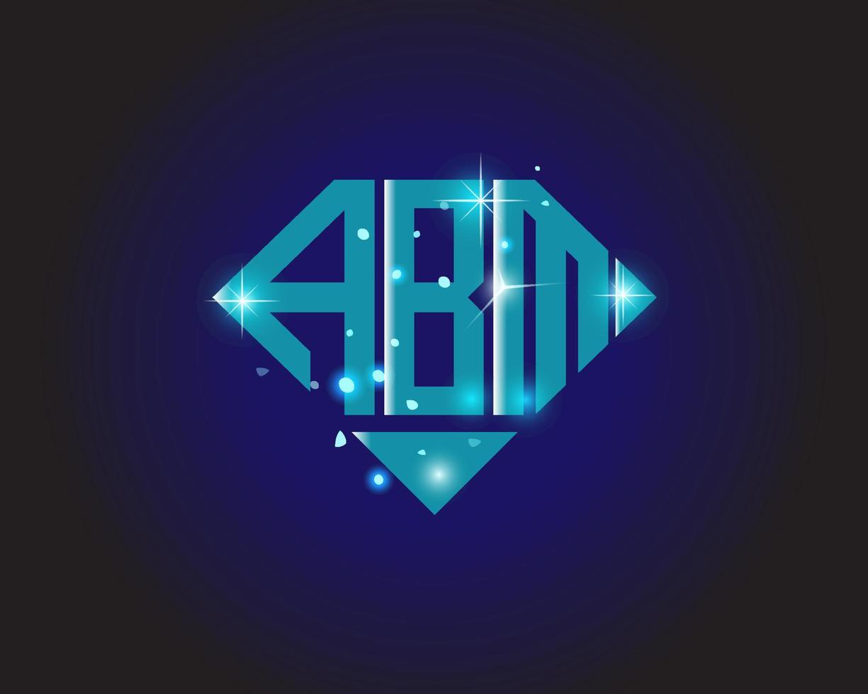 abm brev logotyp kreativ design. abm unik design. vektor