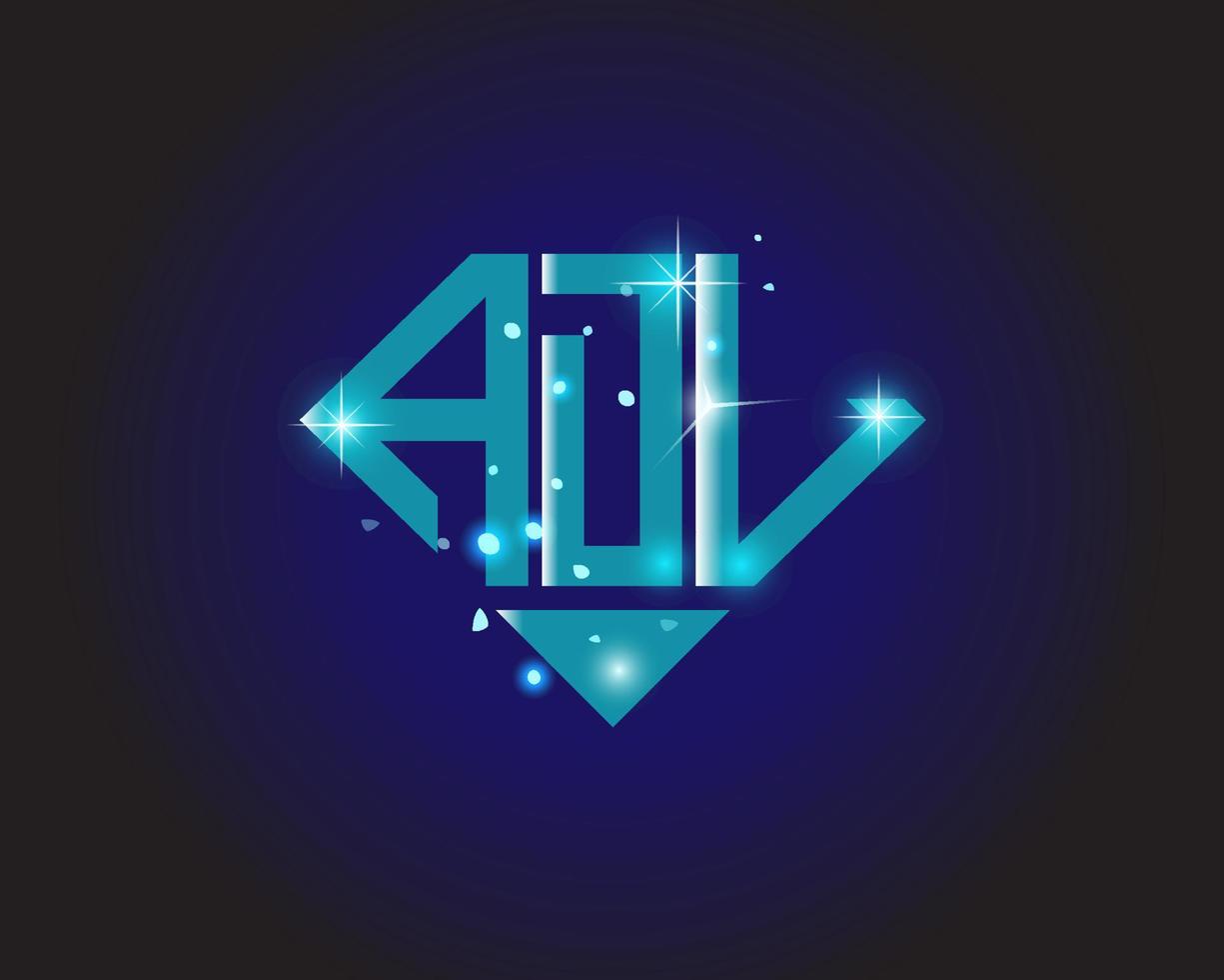 adl brev logotyp kreativ design. adl unik design. vektor