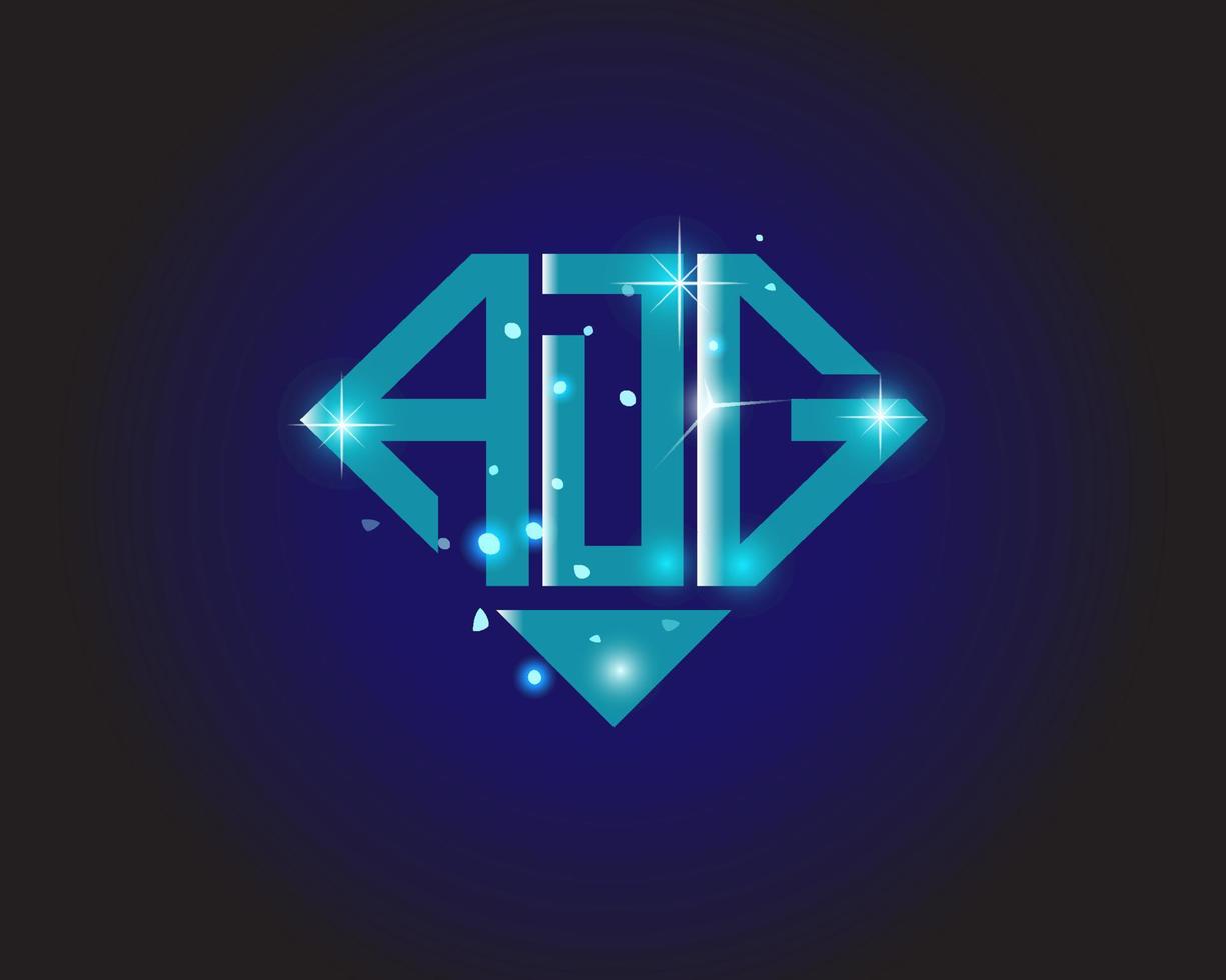 adg Brief Logo kreativ Design. adg einzigartig Design. vektor