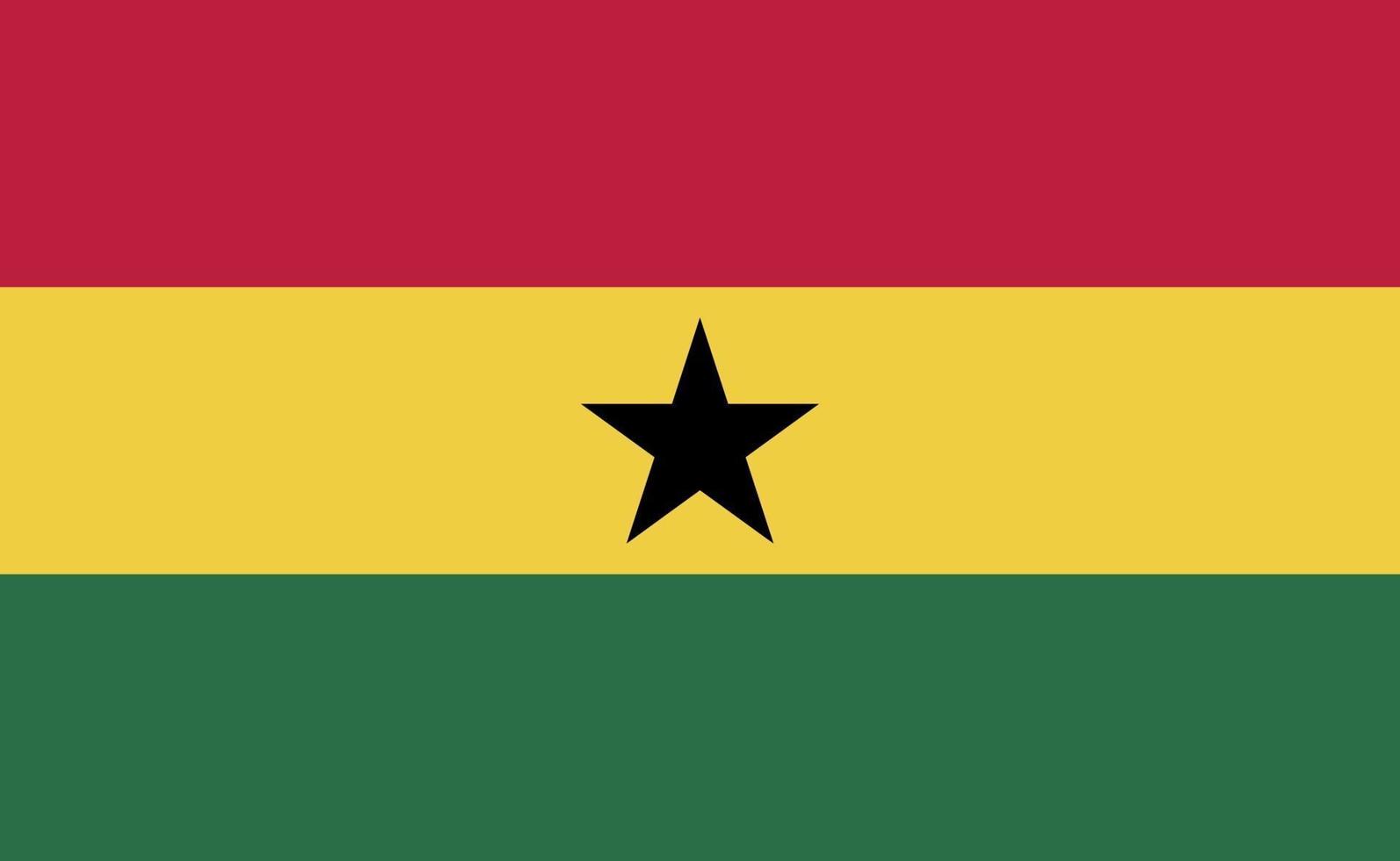 ghana nationalflagge in exakten proportionen - vektorillustration vektor