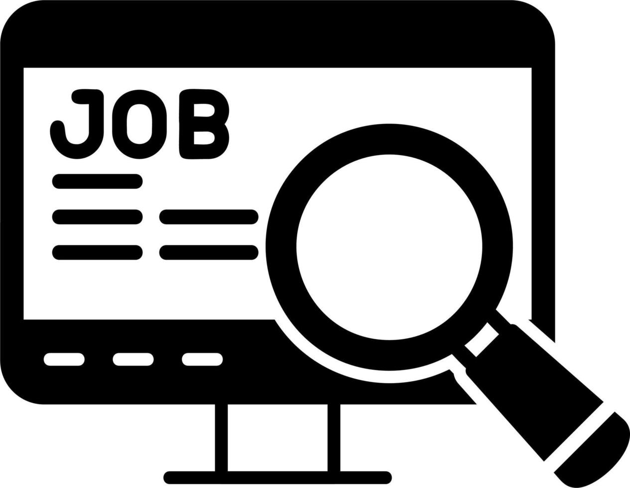 online Suche Job Vektor Symbol