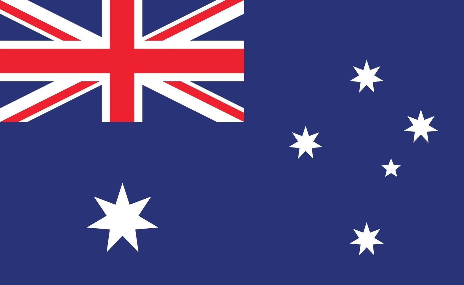 australiens nationella flagga i exakta proportioner - vektorillustration vektor