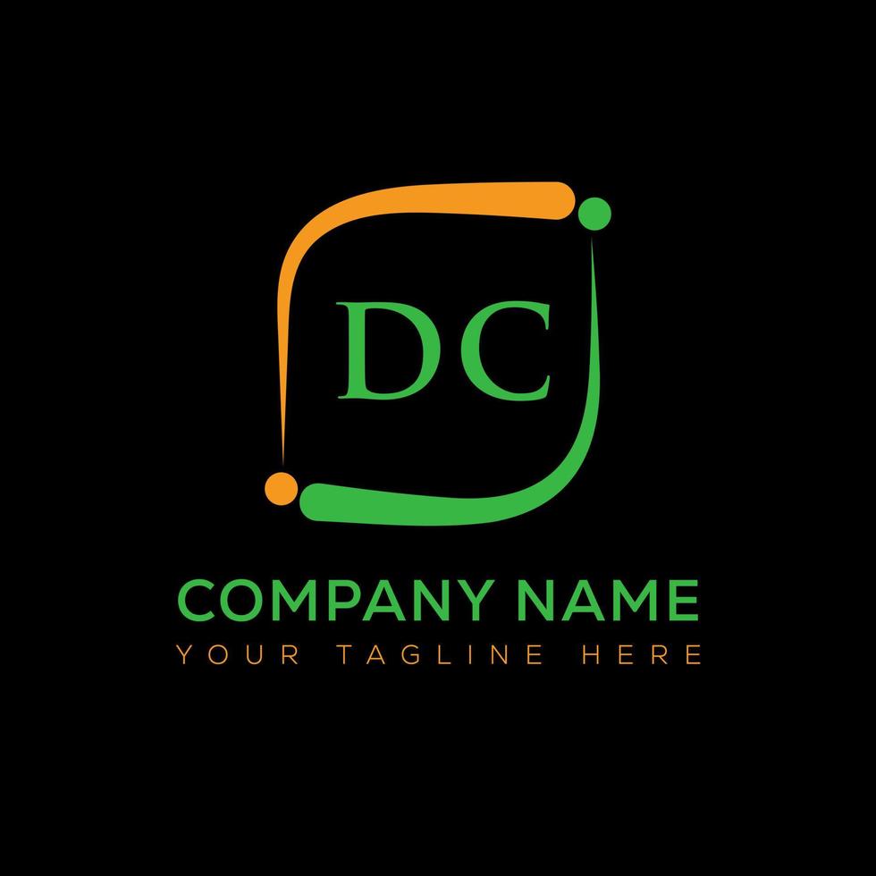 dc brev logotyp kreativ design. dc unik design. vektor