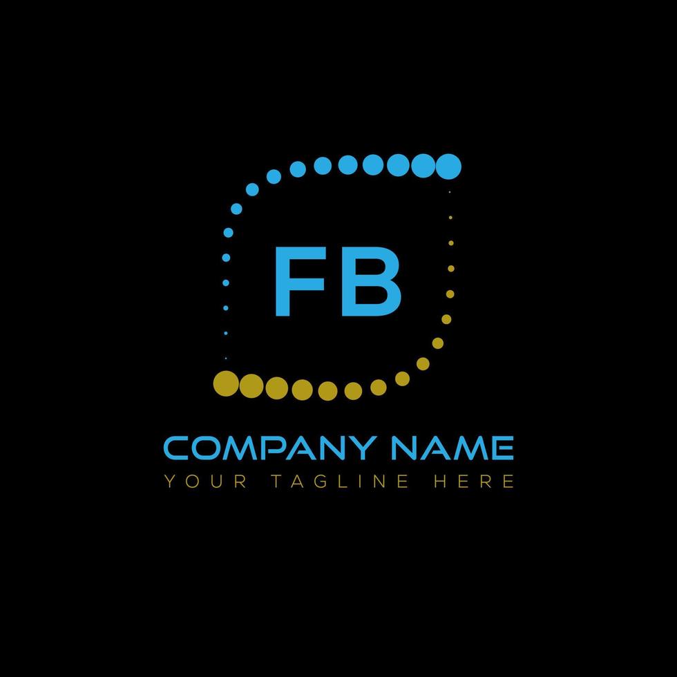 fb brev logotyp kreativ design. fb unik design. vektor