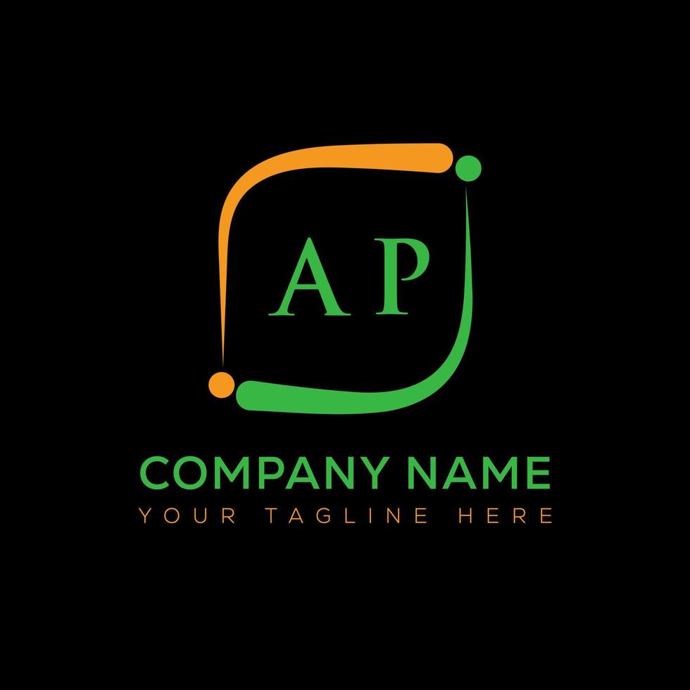 ap Brief Logo kreatives Design. ap einzigartiges Design. vektor