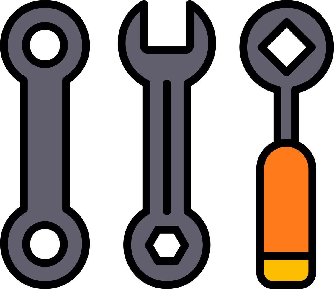 Schraubenschlüssel-Vektor-Symbol vektor