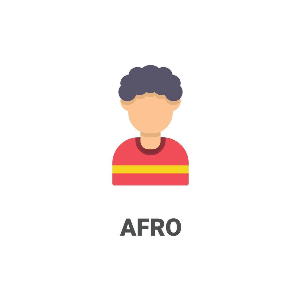 avatar afro vektor ikon från avatar samling. platt stilillustration, perfekt för din webbplats, applikation, utskriftsprojekt etc.