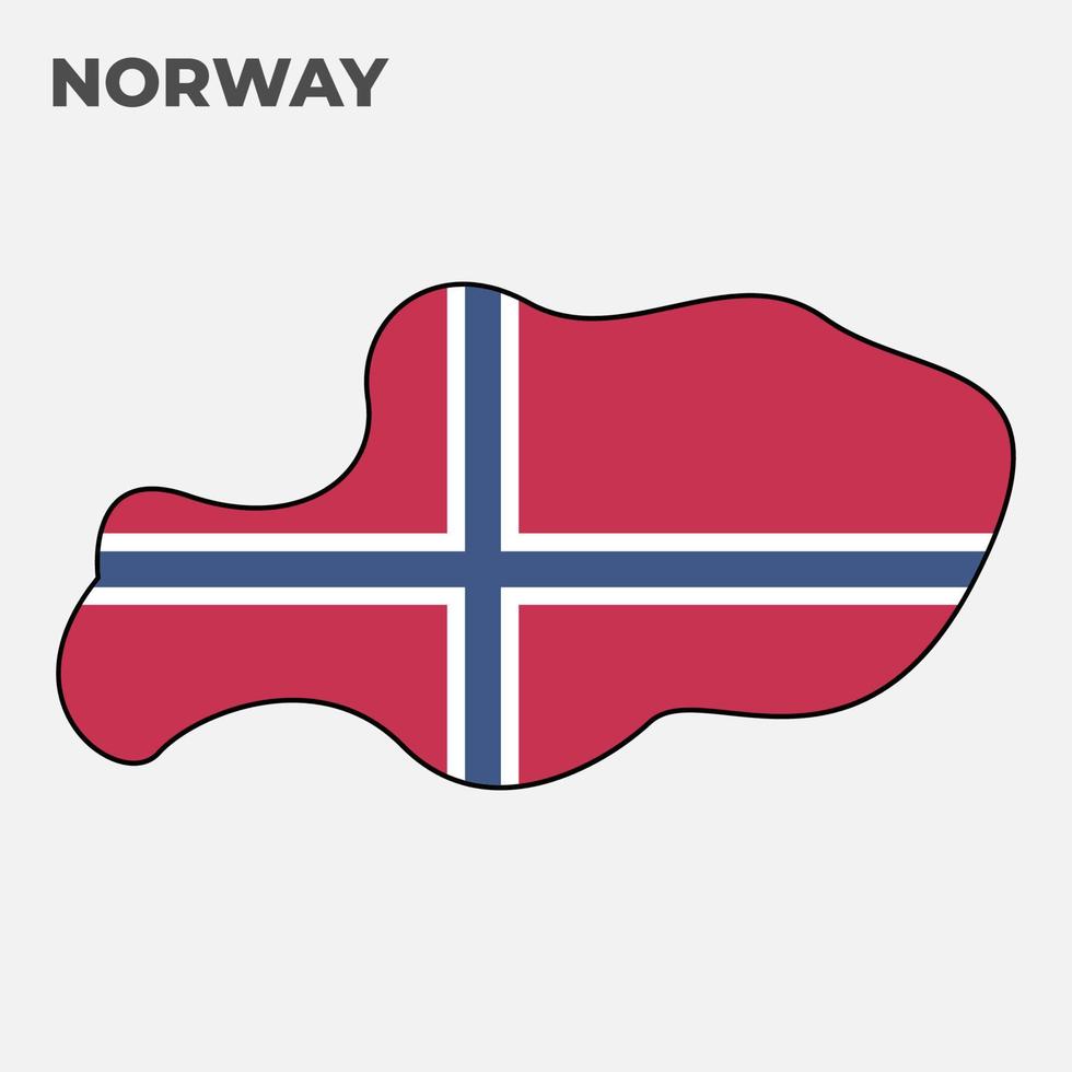 Norge flagga vektor abstrakt illustration