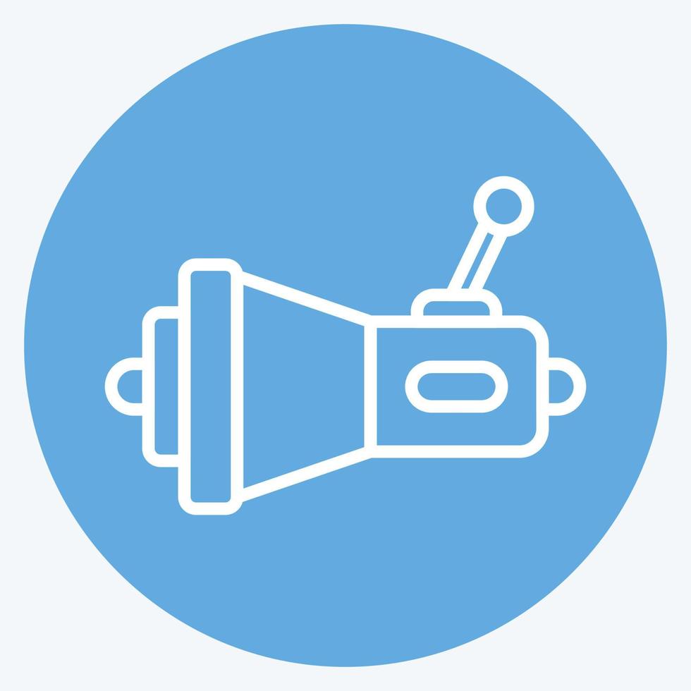 Symbol Übertragung. verbunden zu Auto Bedienung Symbol. Blau Augen Stil. reparieren. Motor. einfach Illustration vektor