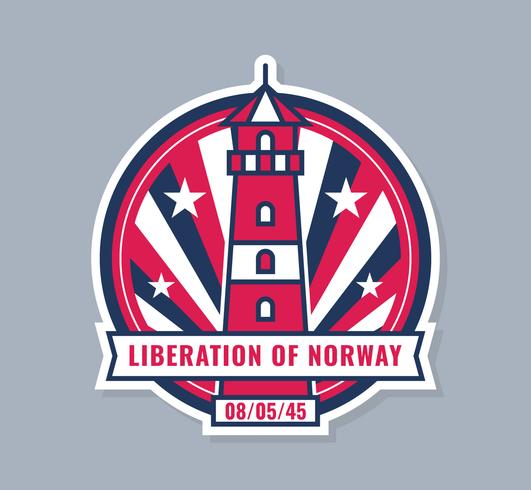 Einzigartiger norwegischer Tag der Befreiungs-Vektoren vektor