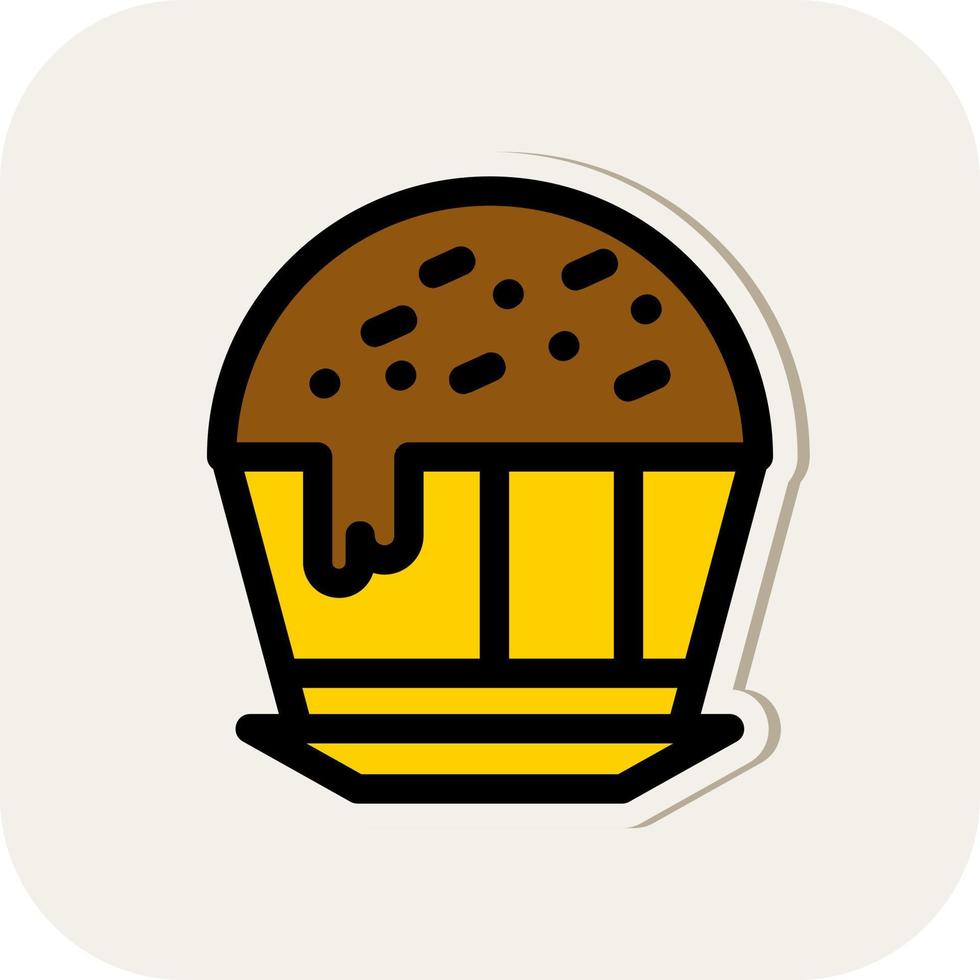 Schokoladen-Cupcake-Vektor-Icon-Design vektor