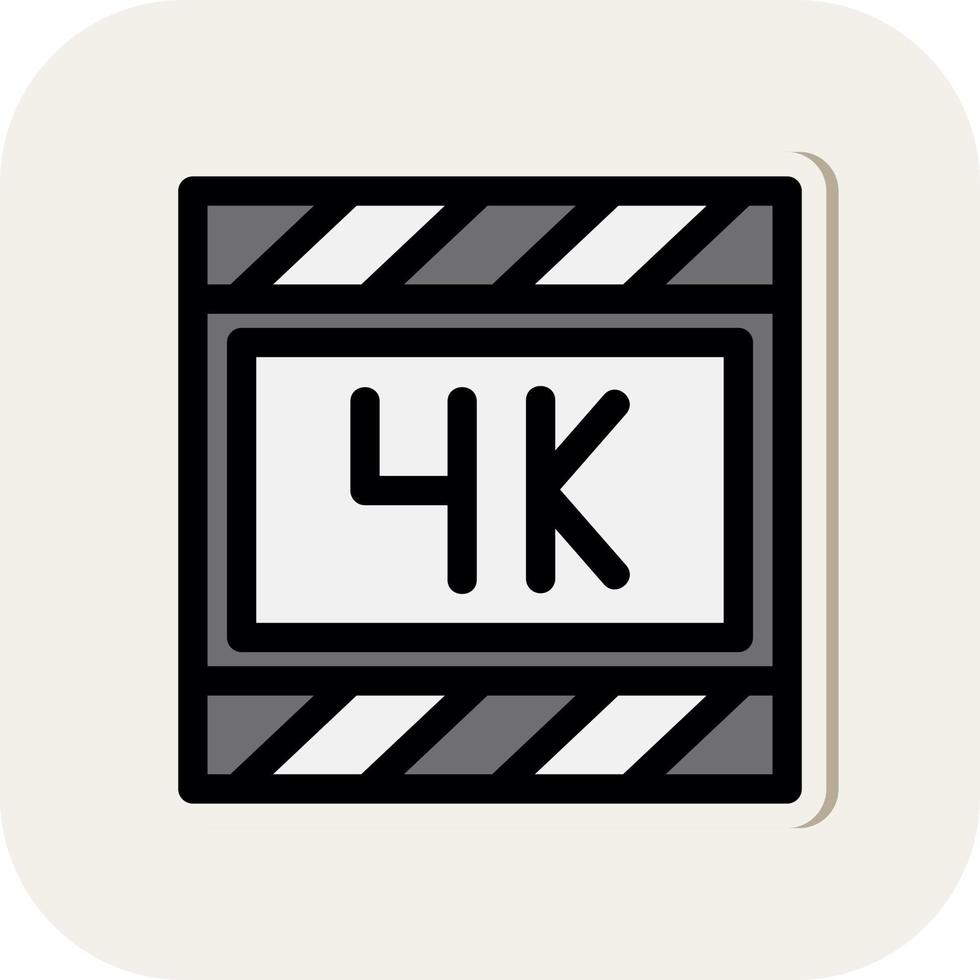 4k-Film-Vektor-Icon-Design vektor