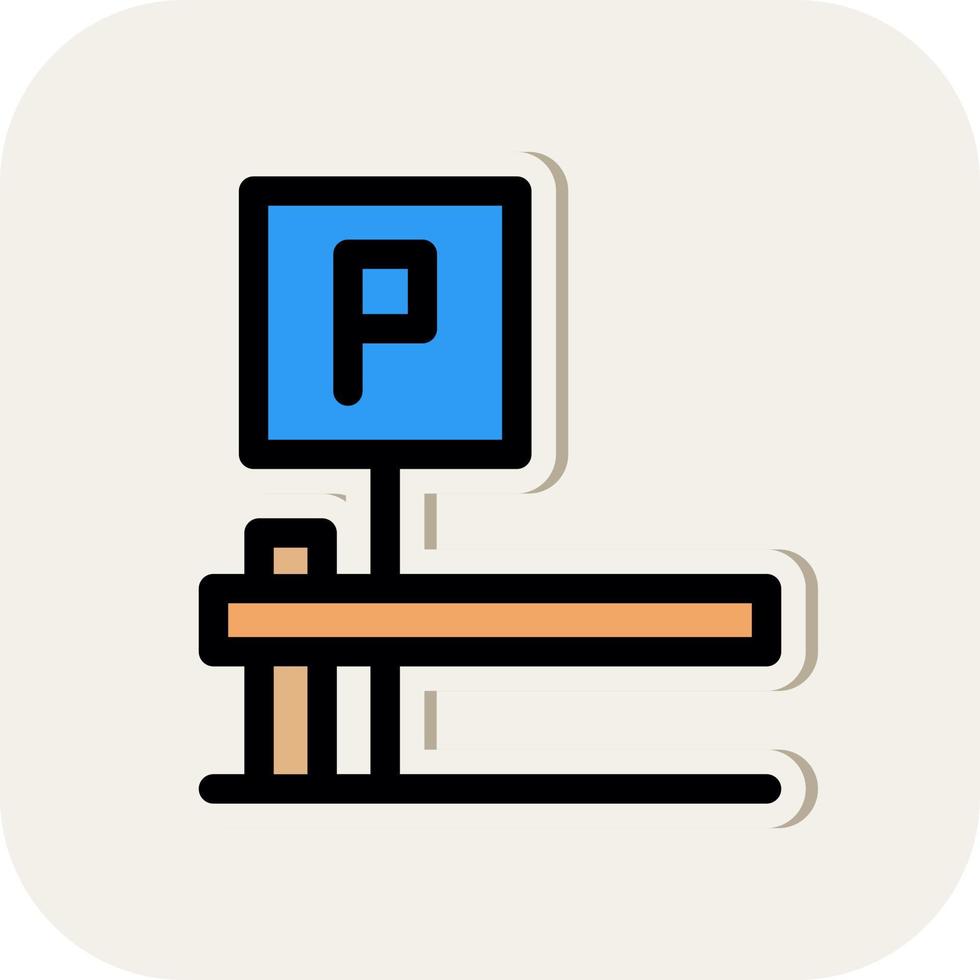 Parkplatz-Vektor-Icon-Design vektor