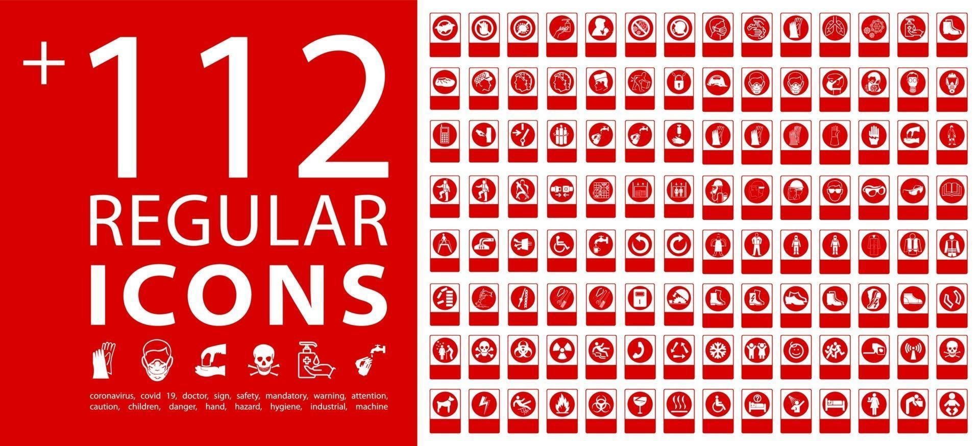 coronavirus covid 19. Stoppen Sie die Coronavirus-Symbole vektor