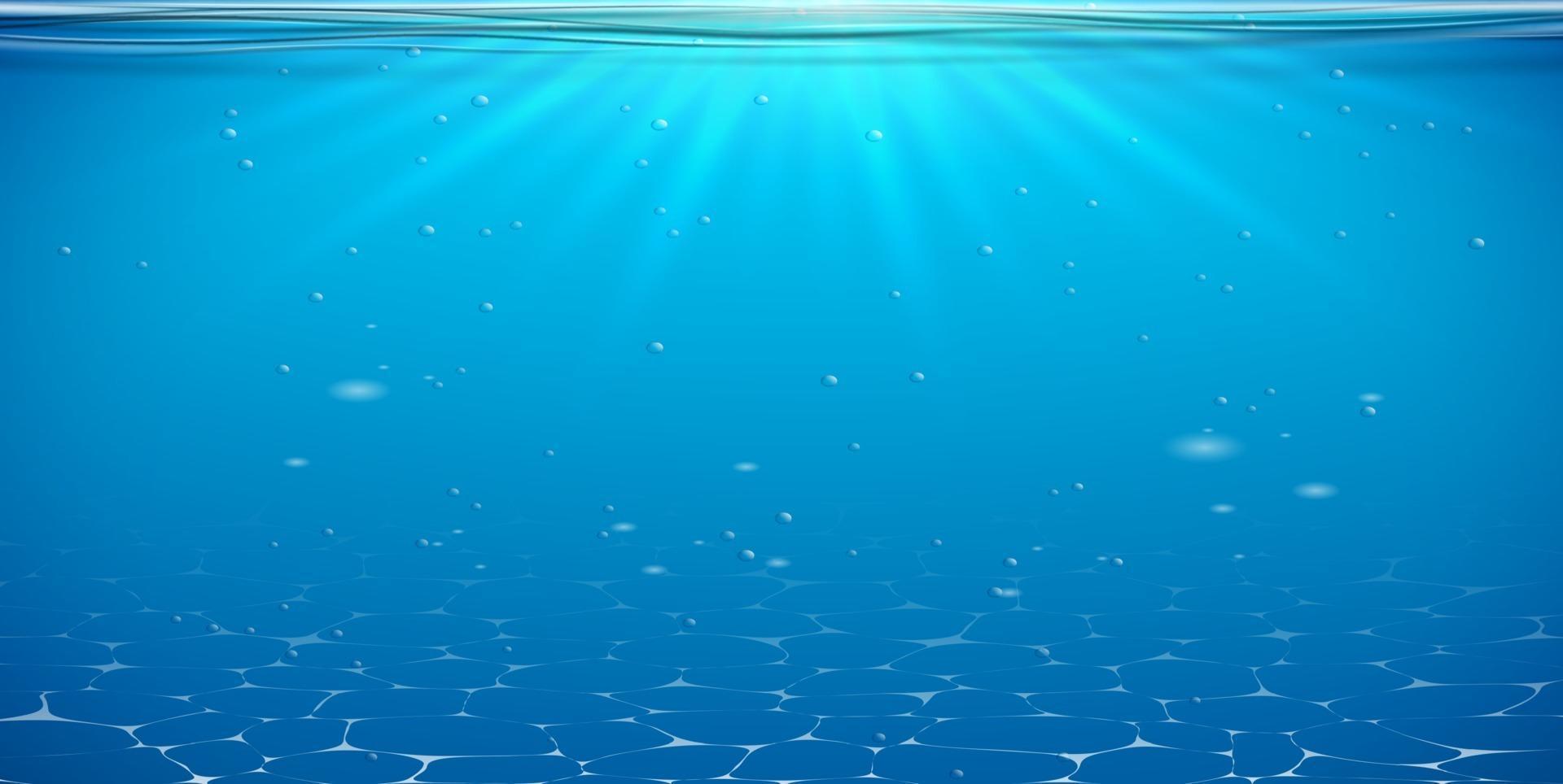 realistiskt blått under vattnet. 3d illustration. vektor