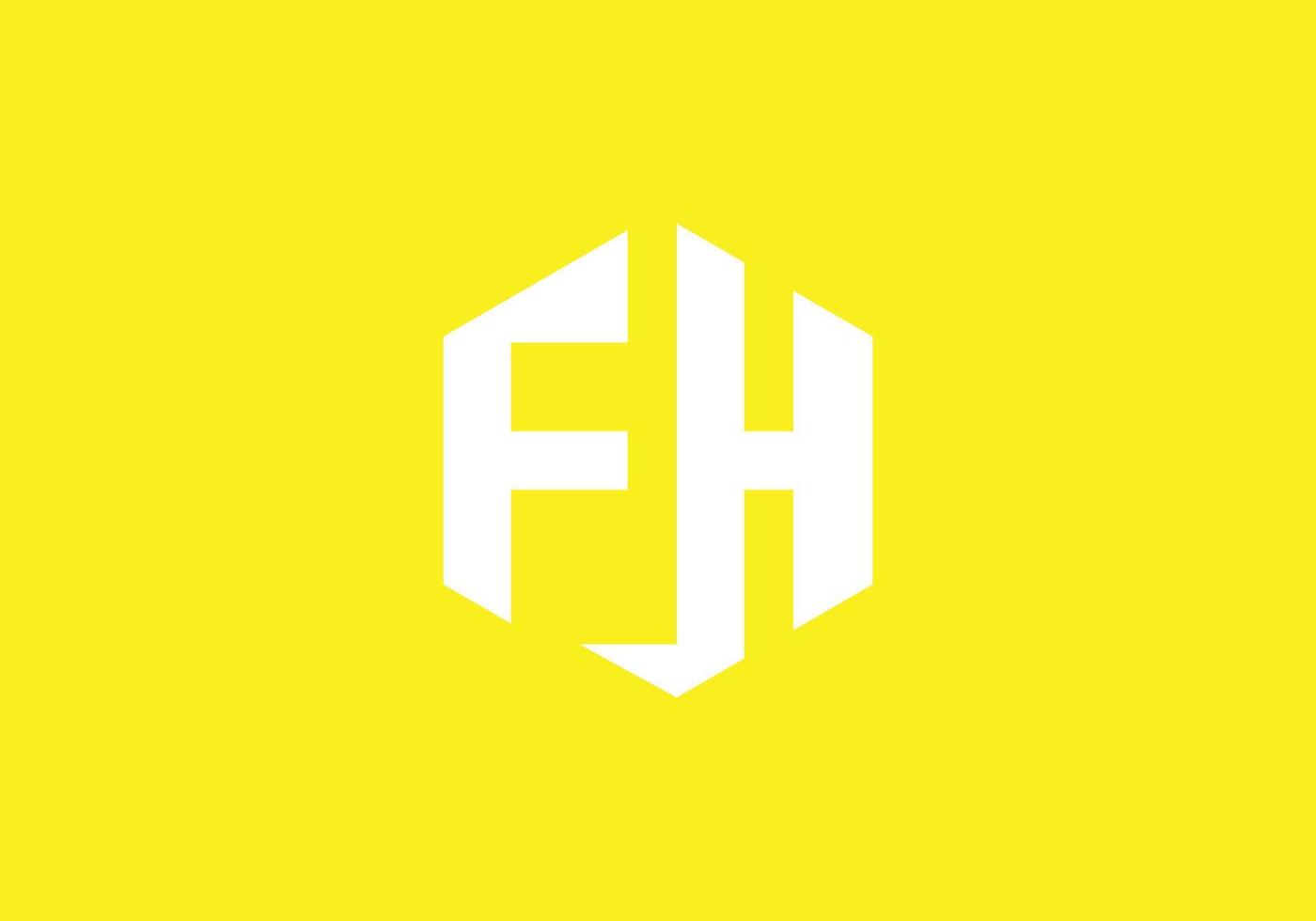 Brief fh Logo Symbol Design zum Ihre Geschäft vektor