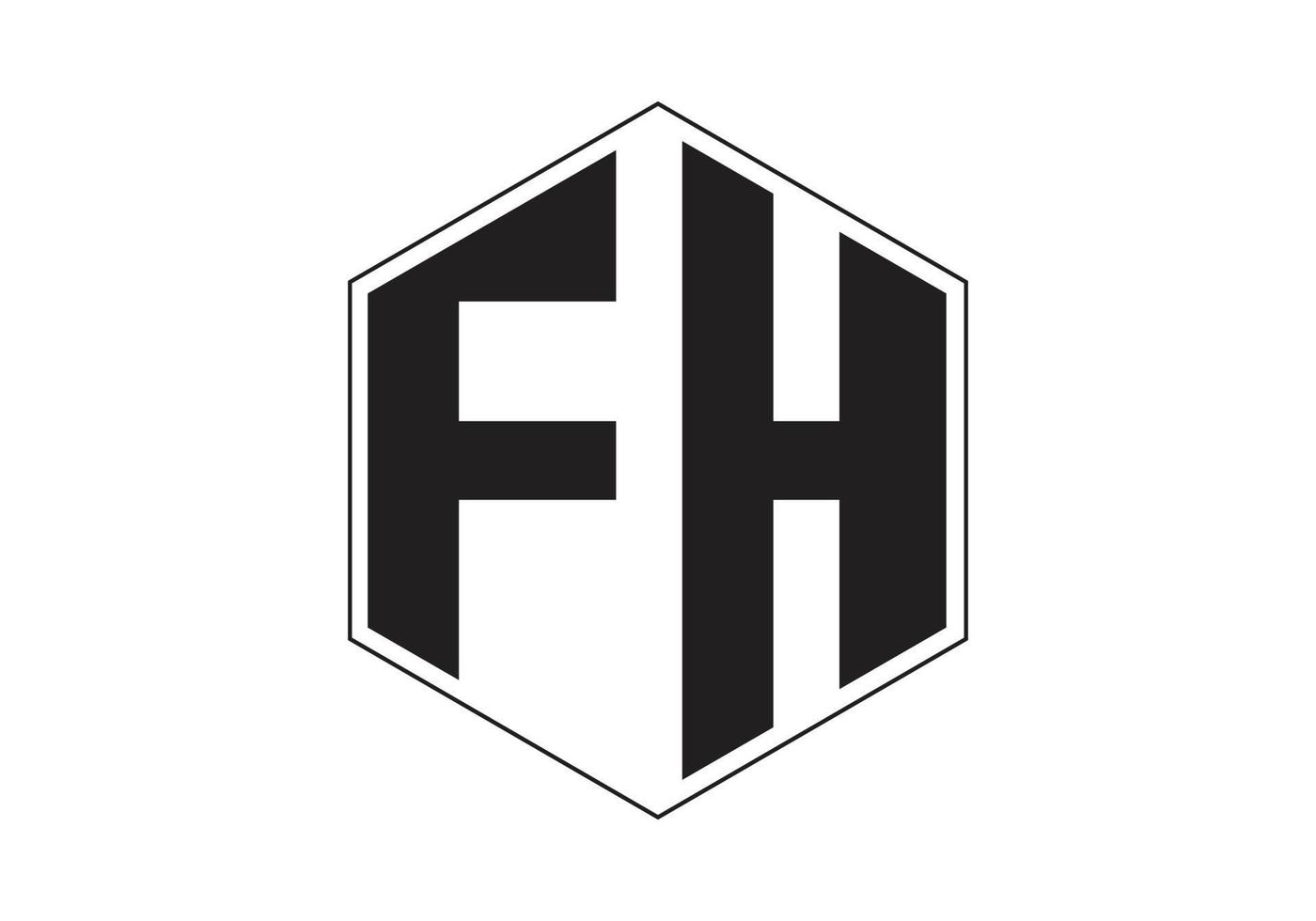 Brief fh Logo Symbol Design zum Ihre Geschäft vektor