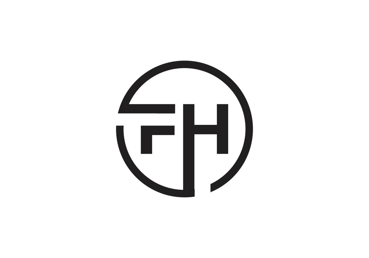 brev fh logotyp ikon design för din företag vektor