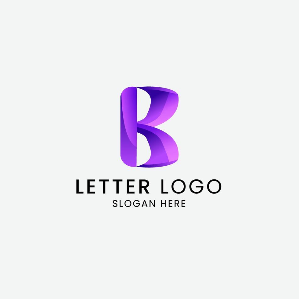 Gradient b Monogramm Logo. bunt b Brief Logo Design Vorlage. modern Logo Design vektor