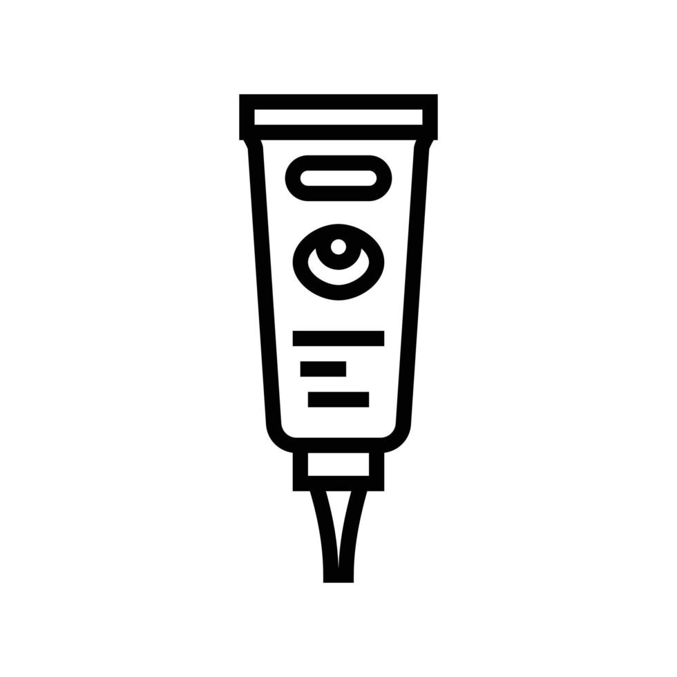Auge Sahne Produkt Linie Symbol Vektor Illustration