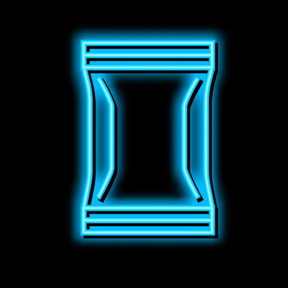 Pack Plastik Neon- glühen Symbol Illustration vektor