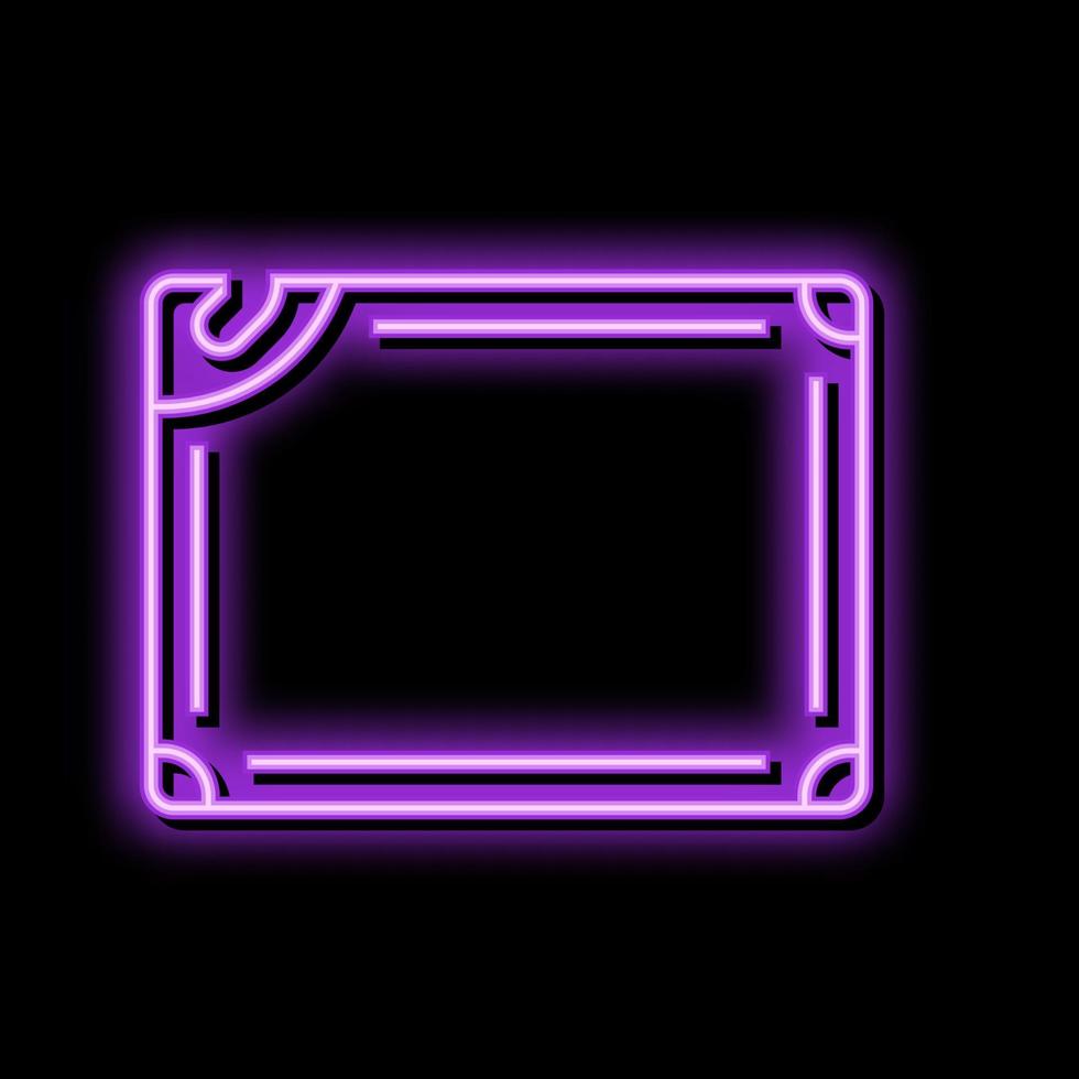 Schneiden Tafel Neon- glühen Symbol Illustration vektor