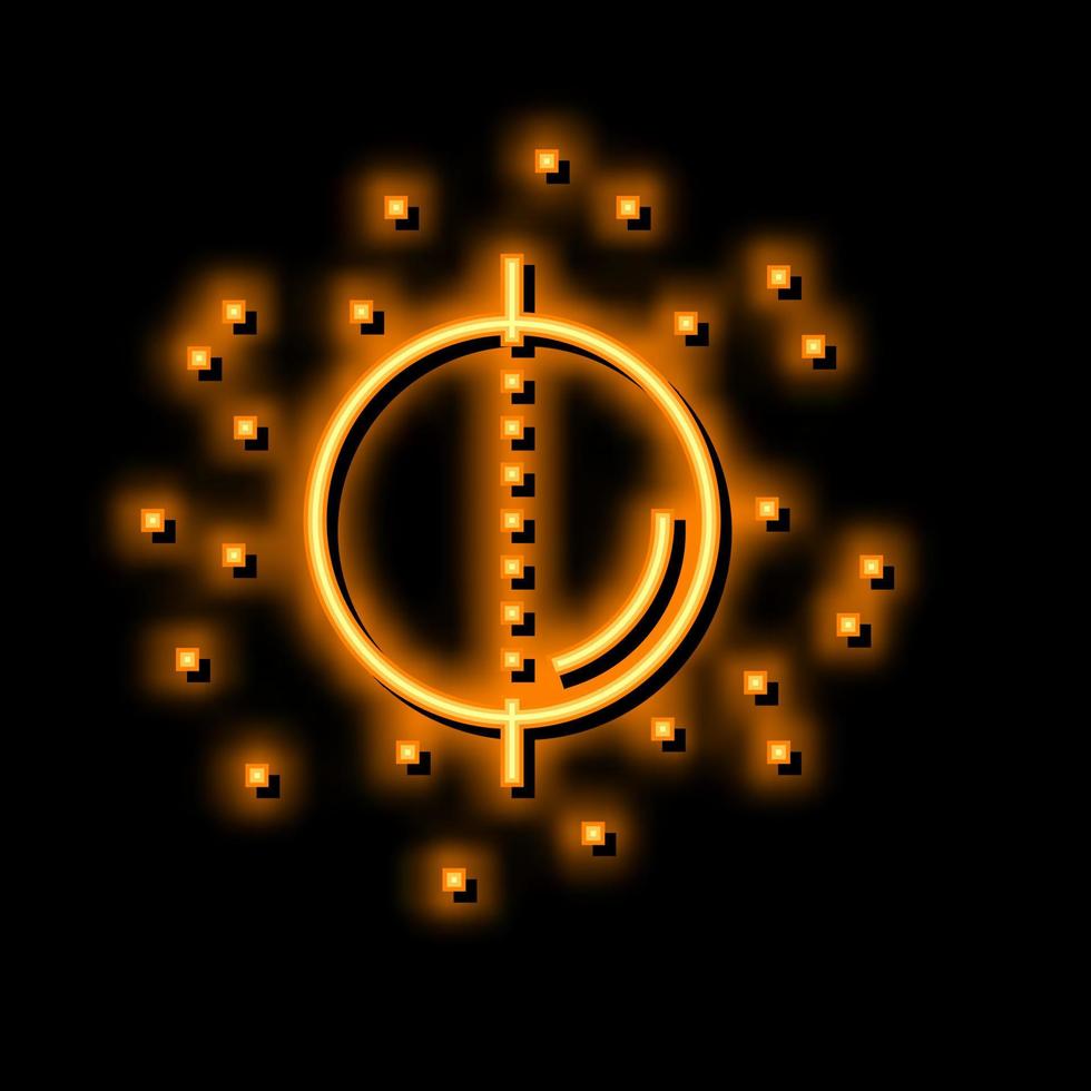 symmetrisch Maulwurf Neon- glühen Symbol Illustration vektor